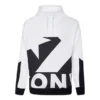 Maglione sportivo da uomo Converse con colletto alto e logo a colori contrastanti, bianco