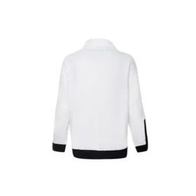 Maglione sportivo da uomo Converse con colletto alto e logo a colori contrastanti, bianco