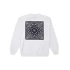 Maglione sportivo da uomo Converse con logo Cashew in maglia a collo rotondo, bianco