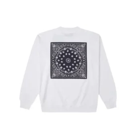 Maglione sportivo da uomo Converse con logo Cashew in maglia a collo rotondo, bianco