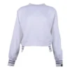 Maglione traspirante a righe bianco