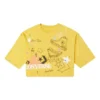 NOTEBOOK DOODLE OS CROP Tee GOLD STRAW Giallo