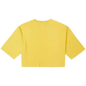NOTEBOOK DOODLE OS CROP Tee GOLD STRAW Giallo