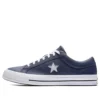 One Star in pelle traforata, modello basso, blu navy