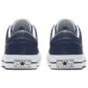 One Star in pelle traforata, modello basso, blu navy
