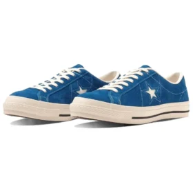 One Star J in pelle scamosciata “Blu Bianco”