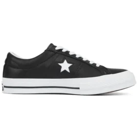 One Star Low Top in pelle “Black White”