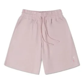 Pantaloncini con coulisse e ricamo floreale Taglie asiatiche “Pink”