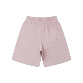 Pantaloncini con coulisse e ricamo floreale Taglie asiatiche “Pink”