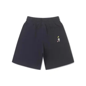 Pantaloncini in maglia a mezza lunghezza con logo Taglie asiatiche “Nero”