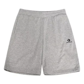 Pantaloncini in pile Go-To con motivo a stella ricamato, vestibilità standard, taglie asiatiche “Grigio”