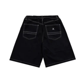 Pantaloncini larghi a 5 tasche Taglie asiatiche “Nero”