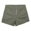 Pantaloncini sportivi a vita alta Taglie asiatiche “Olive Green”