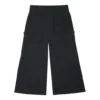 Pantaloni cargo dritti casual in maglia/Pantaloni Neri