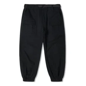 Pantaloni casual da uomo Converse in tessuto a tinta unita con lacci, modello “Bundle Feet”, colore nero