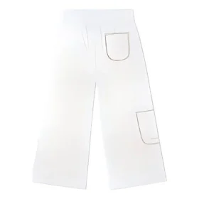 Pantaloni casual dritti cargo in maglia Taglie asiatiche “Bianco”
