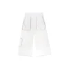 Pantaloni casual dritti cargo in maglia Taglie asiatiche “Bianco”