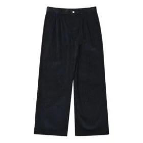 Pantaloni chino in velluto a coste a doppia piega Taglie asiatiche “Nero”
