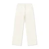 Pantaloni in maglia con orlo aperto Taglie asiatiche “Egret”