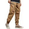 Pantaloni in tessuto elasticizzato Taglie asiatiche “Khaki”