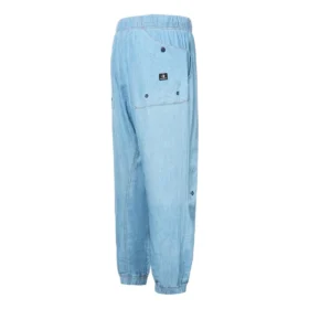 Pantaloni jogger in chambray intrecciato di alta qualità Taglie asiatiche “Blu”