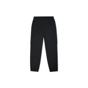 Pantaloni lunghi sportivi da jogging casual cargo intrecciati a tasche multiple Nero scuro