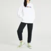 Pantaloni sportivi/pantaloni/joggers a tinta unita con lacci, nero scuro