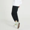 Pantaloni sportivi/pantaloni/joggers a tinta unita con lacci, nero scuro