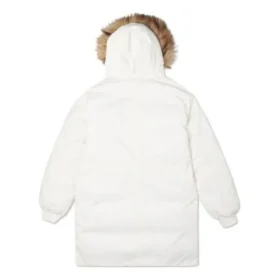 Parka lungo in piuma taglie asiatiche “Bianco”