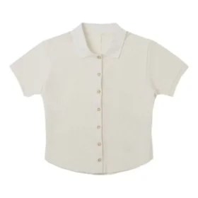 Polo con ricamo di lettere sfumate Taglie asiatiche “Bianco”