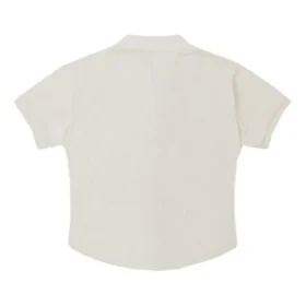 Polo con ricamo di lettere sfumate Taglie asiatiche “Bianco”
