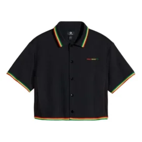 Polo corta Converse x Daily Paper Taglie asiatiche “Black”