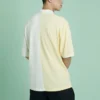 Polo da uomo Converse a maniche corte con risvolto color block, giallo crema