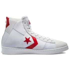 Pro Leather High “Summer Drip – Bianco/Rosso University”