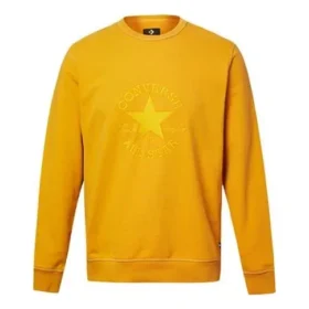 Pullover da uomo Converse con stampa logo, girocollo, giallo