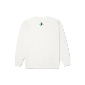 Pullover da uomo Converse serie Capodanno con tasca sul petto, fodera in pile e collo rotondo, bianco latte Pullover da uomo Converse serie Capodanno con tasca sul petto, fodera in pile e collo rotondo, bianco latte