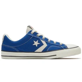 Scarpe da skateboard casual retrò Star Player unisex blu e bianco