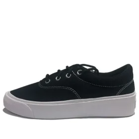 SkidGrip Scarpe casual basse in tela retrò alla moda Nero Bianco