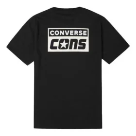 Stampa con logo alfabetico Retro Casual Manica corta Nero