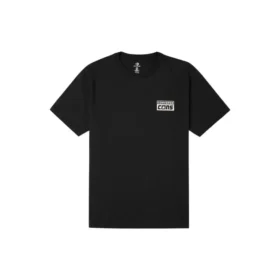 Stampa con logo alfabetico Retro Casual Manica corta Nero