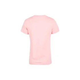 Stampa con motivo alfabetico, collo rotondo, maniche corte, rosa