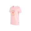 Stampa con motivo alfabetico, collo rotondo, maniche corte, rosa
