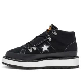 Stivale foderato in pile One Star suola spessa Nero Bianco