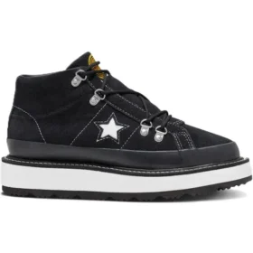 Stivale foderato in pile One Star suola spessa Nero Bianco