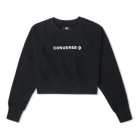 Strip Wordmark Crew Taglie asiatiche “Black”