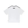 T-shirt a maniche corte, collo rotondo, vestibilità ampia, tinta unita, stile per coppia, bianco