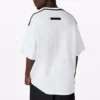 T-shirt a maniche corte, collo rotondo, vestibilità ampia, tinta unita, stile per coppia, bianco