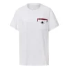 T-shirt a maniche corte con collo rotondo e tasca, bianca