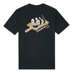 T-shirt a maniche corte con tasca e stampa sushi Taglie asiatiche “Nero”