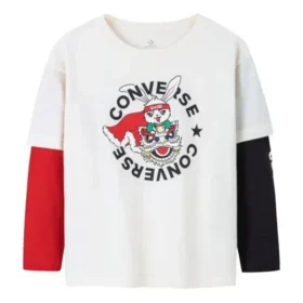 T-shirt a maniche lunghe con stampa Logo Anno del Coniglio Taglie asiatiche “Bianco Nero Rosso”